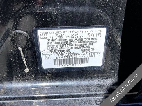Used 2019 Nissan Versa SV FWD image 30