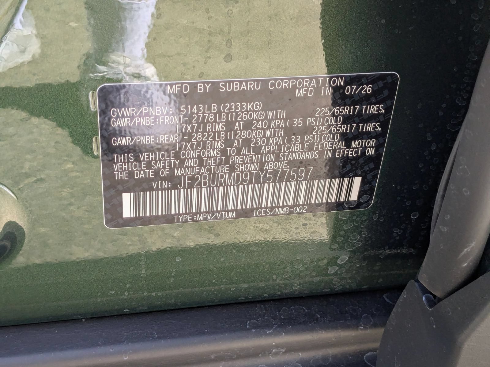 New 2026 Subaru Outback Wilderness AWD/4WD image 15