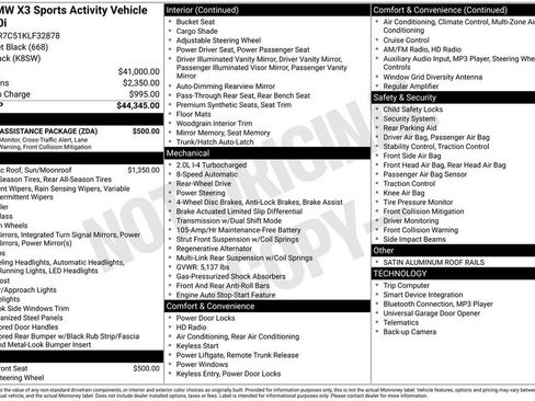 Used 2019 BMW X3 sDrive30i w/ Driving Assistance Package image 25