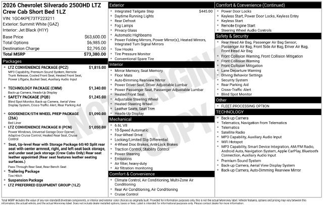 Used 2026 Chevrolet Silverado 2500 LTZ w/ LTZ Convenience Package AWD/4WD image 46