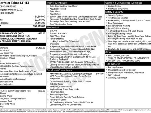 Used 2015 Chevrolet Tahoe LT w/ Max Trailering Package RWD image 9