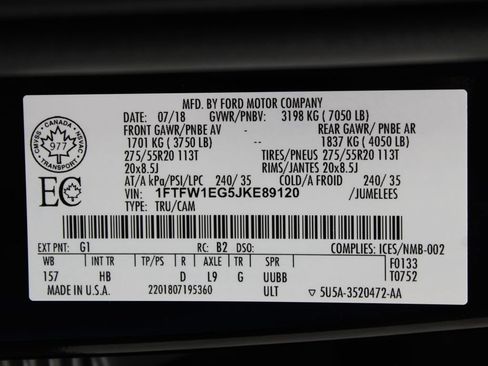 Used 2018 Ford F150 Lariat w/ Equipment Group 502A Luxury AWD/4WD image 67
