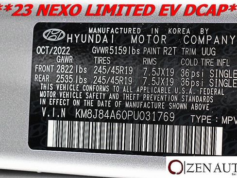 Used 2023 Hyundai Nexo Limited image 69