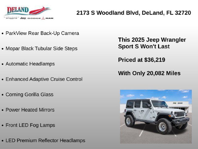 Used 2025 Jeep Wrangler Unlimited Sport AWD/4WD image 24