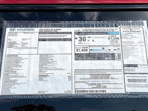 New 2026 Hyundai Santa Fe Calligraphy FWD image 14