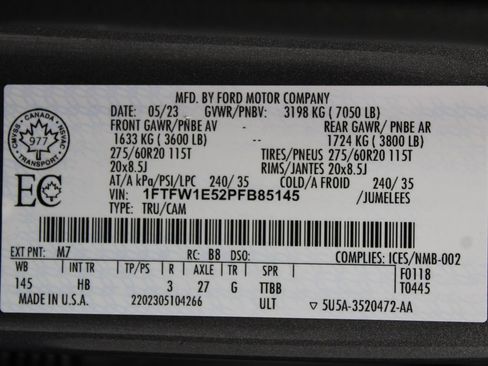 Used 2023 Ford F150 Lariat w/ Equipment Group 502A High AWD/4WD image 82