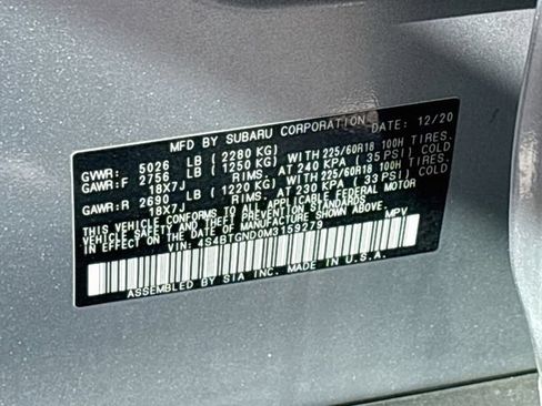 Certified 2021 Subaru Outback Limited XT w/ Popular Package #2 AWD/4WD image 36