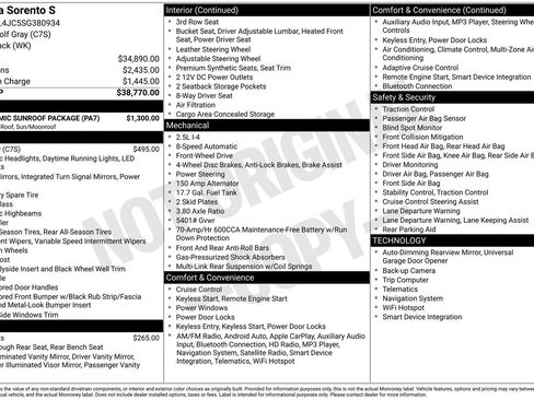 Used 2025 Kia Sorento S w/ Panoramic Sunroof Package FWD image 3