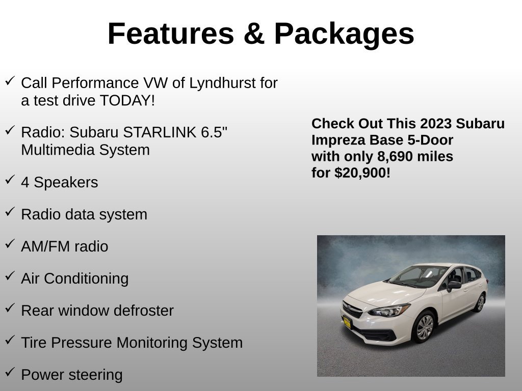 Used 2023 Subaru Impreza 2.0i AWD/4WD image 4