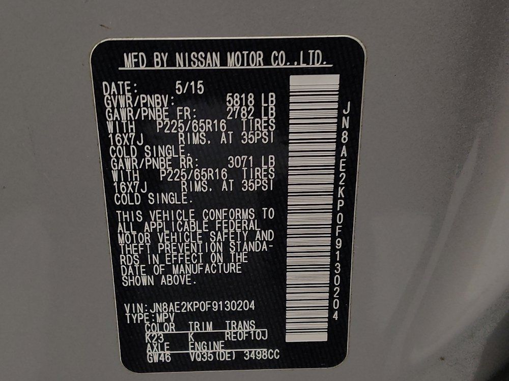 Used 2015 Nissan Quest SV w/ Leather Package FWD image 33