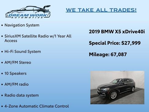 Used 2019 BMW X5 xDrive40i w/ Convenience Package image 2