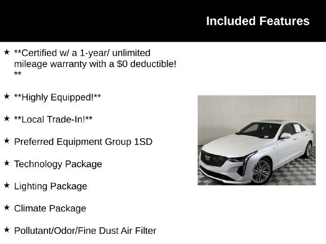 Certified 2024 Cadillac CT4 Premium Luxury w/ Technology Package RWD image 4