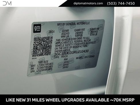 Used 2024 Chevrolet Silverado EV W/T AWD/4WD image 49