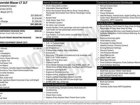 Used 2023 Chevrolet Blazer LT w/ Driver Confidence Package image 4