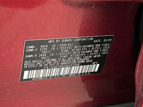 Certified 2022 Subaru Outback Limited AWD/4WD image 31