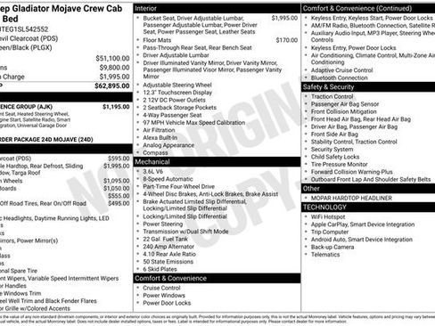 New 2025 Jeep Gladiator Mojave w/ Convenience Group image 7