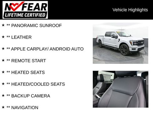 Used 2025 Ford F150 Lariat w/ Equipment Group 502A High AWD/4WD image 2
