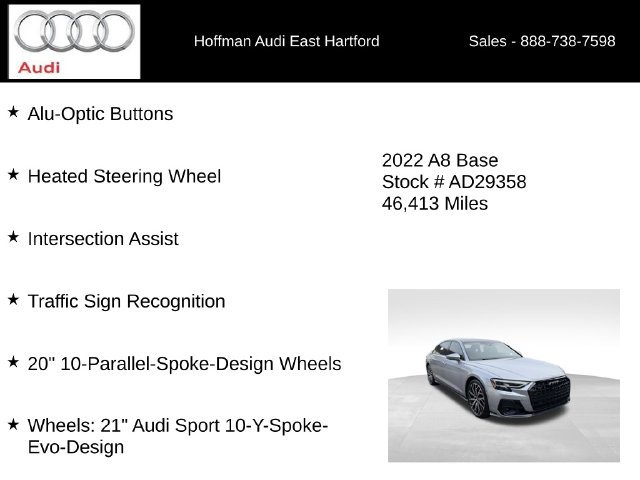 Certified 2022 Audi A8 L 3.0T w/ Executive Package AWD/4WD image 18