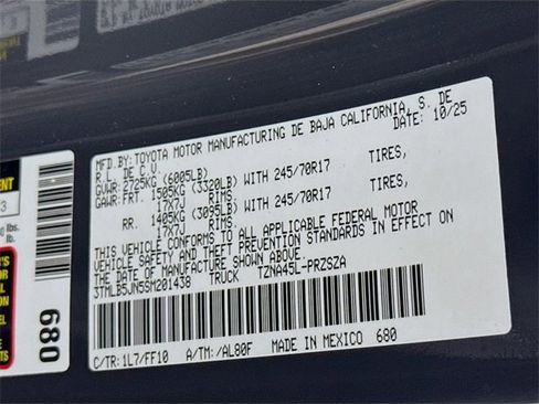 New 2025 Toyota Tacoma SR5 image 30