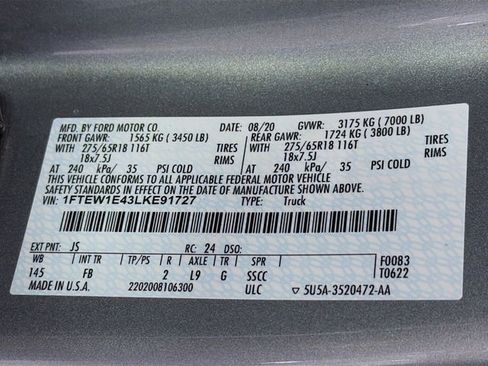 Used 2020 Ford F150 XLT w/ Equipment Group 302A Luxury AWD/4WD image 37