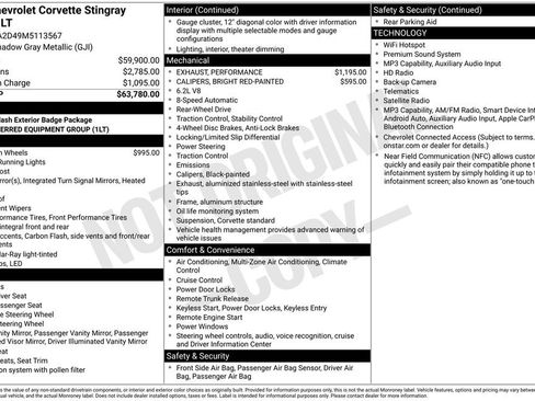 Used 2021 Chevrolet Corvette Stingray Coupe w/ 1LT RWD image 9