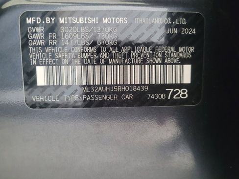 Used 2024 Mitsubishi Mirage ES FWD image 33