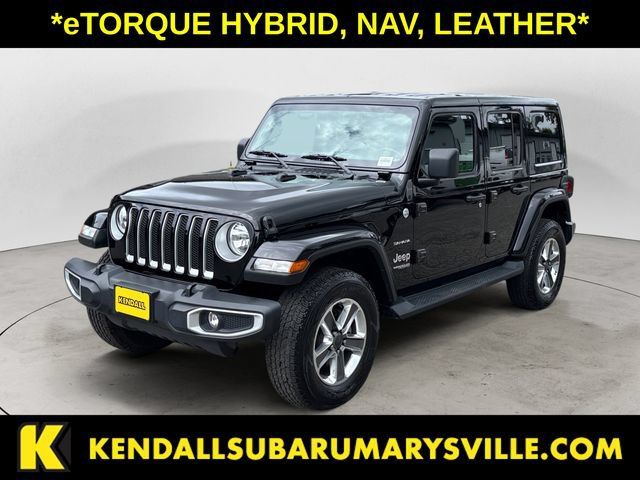 Used 2021 Jeep Wrangler Unlimited Sahara w/ Uconnect 4C Nav & Sound Group AWD/4WD image 1