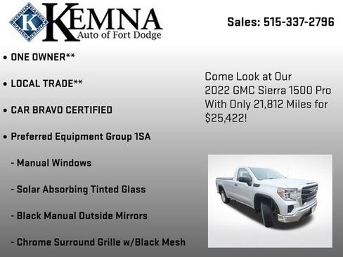 Used 2022 GMC Sierra 1500 Pro w/ Convenience Package image 7