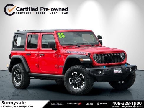 Certified 2025 Jeep Wrangler Unlimited Rubicon 4xe w/ Convenience Group AWD/4WD image 1