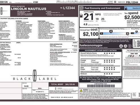 Used 2023 Lincoln Nautilus Black Label w/ Cargo Utility Package AWD/4WD image 2