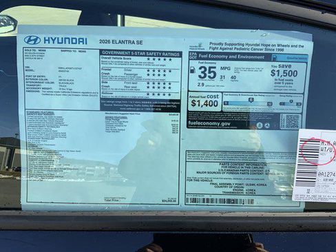 New 2026 Hyundai Elantra SE w/ Cargo Package image 13