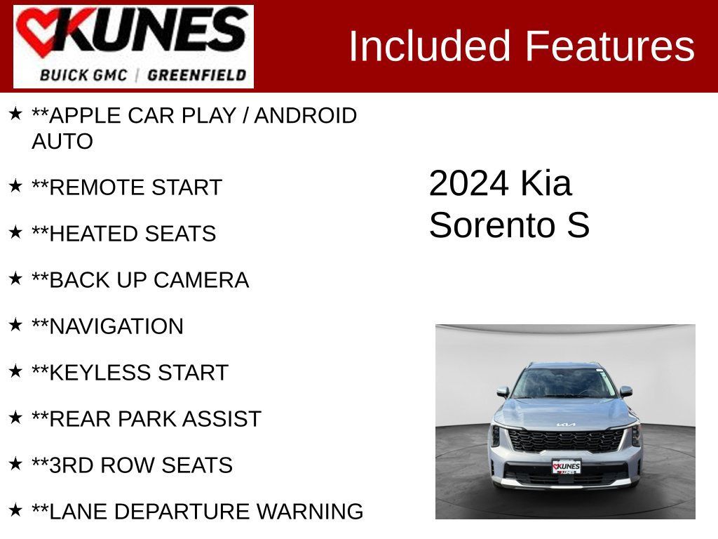Used 2024 Kia Sorento S FWD image 2