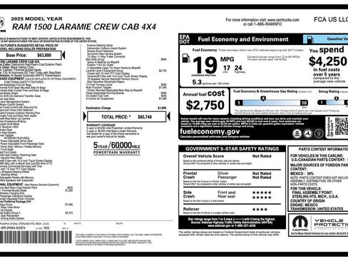 Used 2025 RAM 1500 Laramie w/ Advanced Safety Group II image 2