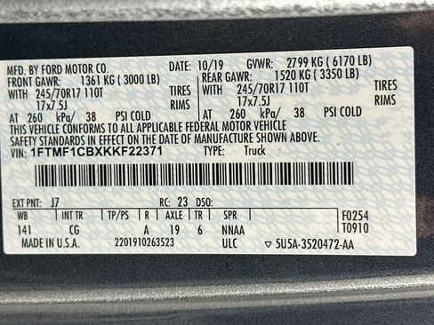 Used 2019 Ford F150 XL w/ Equipment Group 101A Mid RWD image 12
