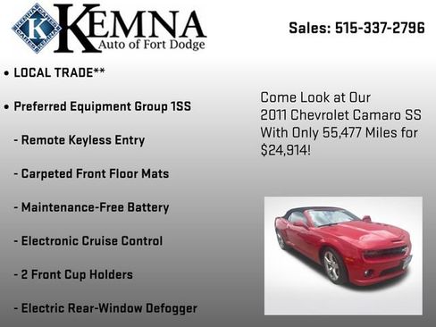 Used 2011 Chevrolet Camaro SS w/ RS Package image 7