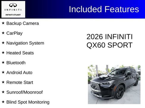 Certified 2026 INFINITI QX60 Sport w/ Dark Cargo Package AWD/4WD image 3
