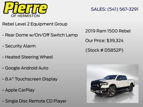 Used 2019 RAM 1500 Rebel w/ Leather & Sound Group w/ 2_W AWD/4WD image 18