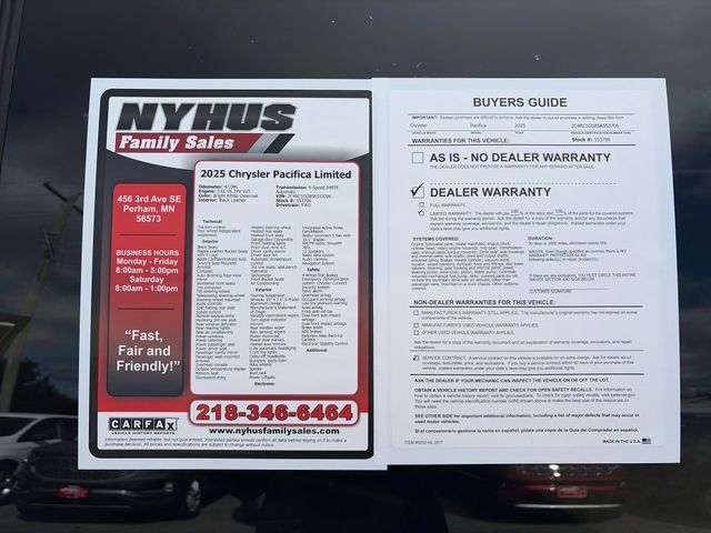 Used 2025 Chrysler Pacifica Limited FWD image 59