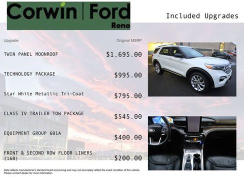Used 2023 Ford Explorer Platinum w/ Technology Package image 3