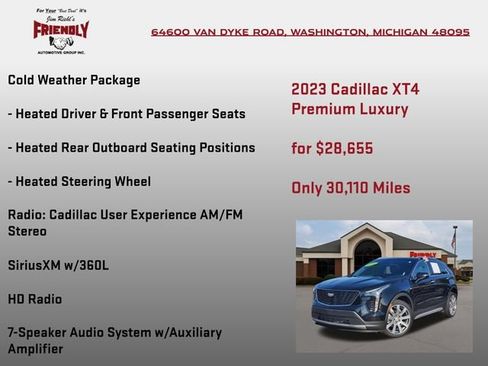 Used 2023 Cadillac XT4 Premium Luxury w/ Cold Weather Package FWD image 15