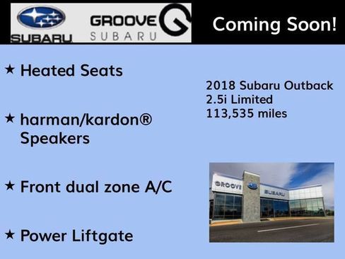 Used 2018 Subaru Outback 2.5i Limited AWD/4WD image 2