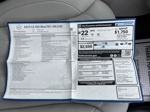 Used 2015 Mercedes-Benz GL 320 GL350 BlueTEC w/ Premium I Package image 55