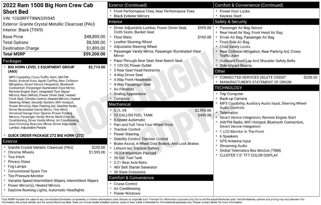Used 2022 RAM 1500 Big Horn AWD/4WD image 33