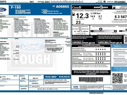 Used 2024 Ford F150 Platinum w/ FX4 Off-Road Package AWD/4WD image 3