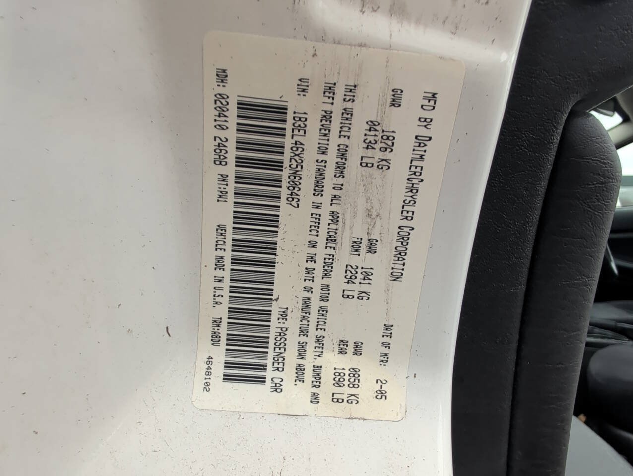 Used 2005 Dodge Stratus SXT FWD image 40