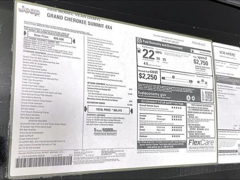 New 2026 Jeep Grand Cherokee Summit w/ Obsidian Package AWD/4WD image 14