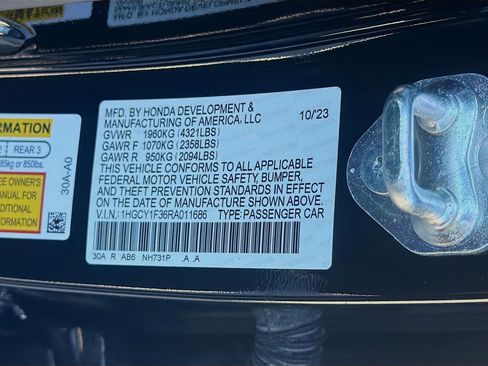 Certified 2024 Honda Accord EX image 38