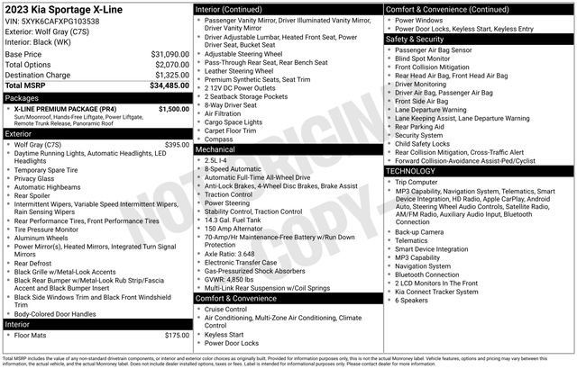 Used 2023 Kia Sportage X-Line w/ X-Line Premium Package AWD/4WD image 4