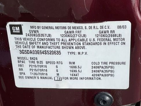 Used 2004 Buick Rendezvous 2WD w/ CXL Preferred Equipment Group image 25