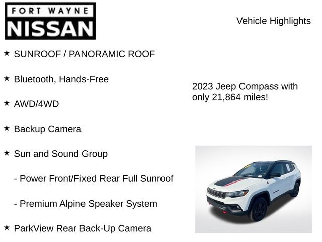 Used 2023 Jeep Compass Trailhawk w/ Sun and Sound Group AWD/4WD image 7